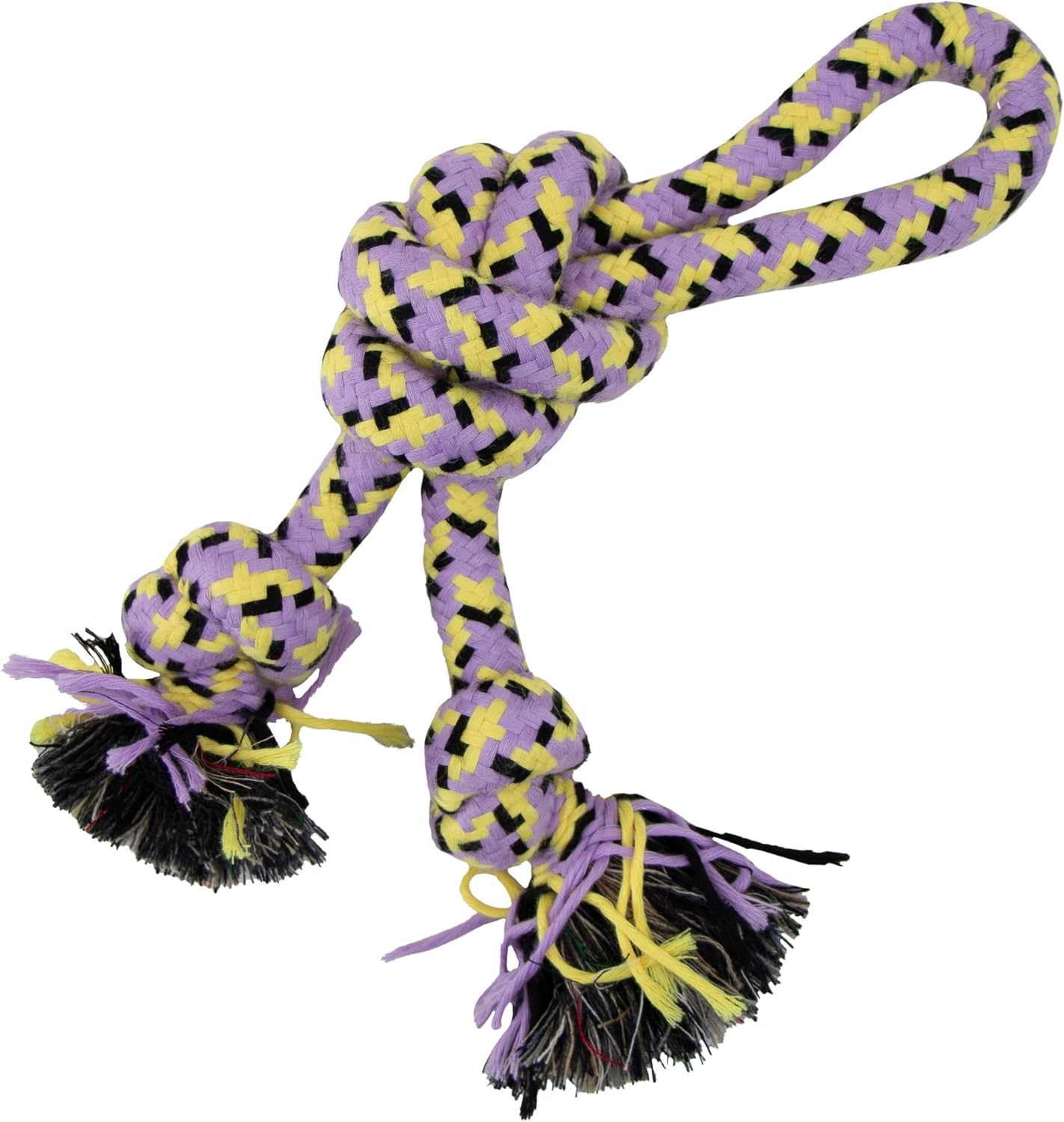 Ancol Playtime Ropey Knot Dog Toy – Durable Cotton Rope Tug & Chew Toy