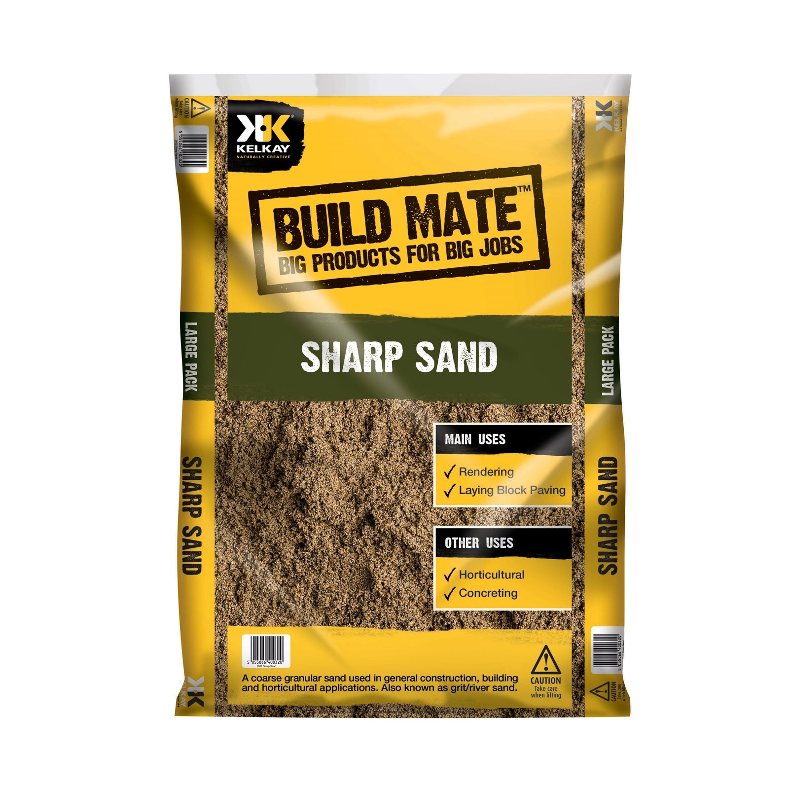 Kelkay Build Mate Sharp Sand – 25kg Building & Landscaping Sand