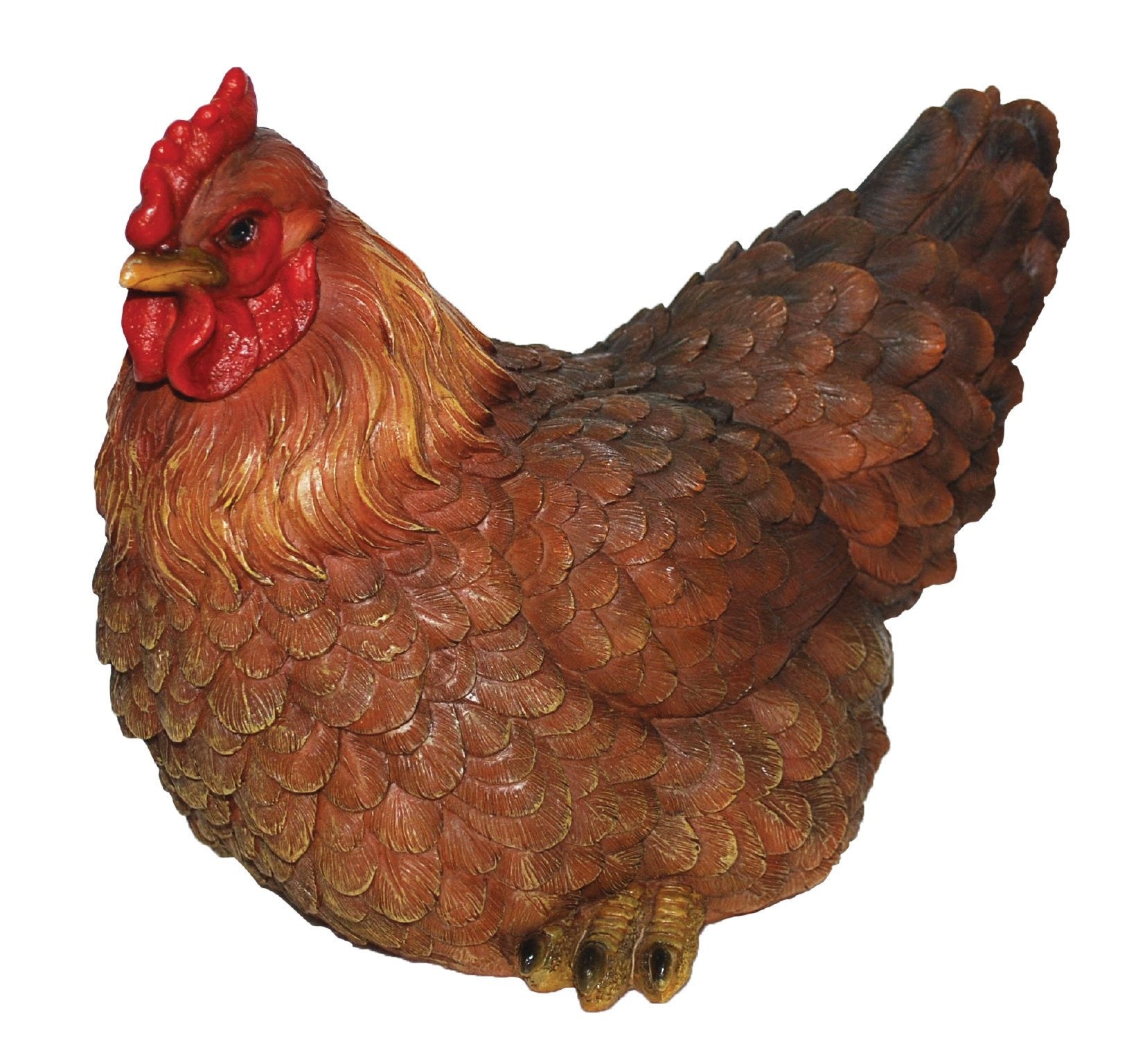 Vivid Arts Real Life Laying Hen – Size D Resin Garden Ornament
