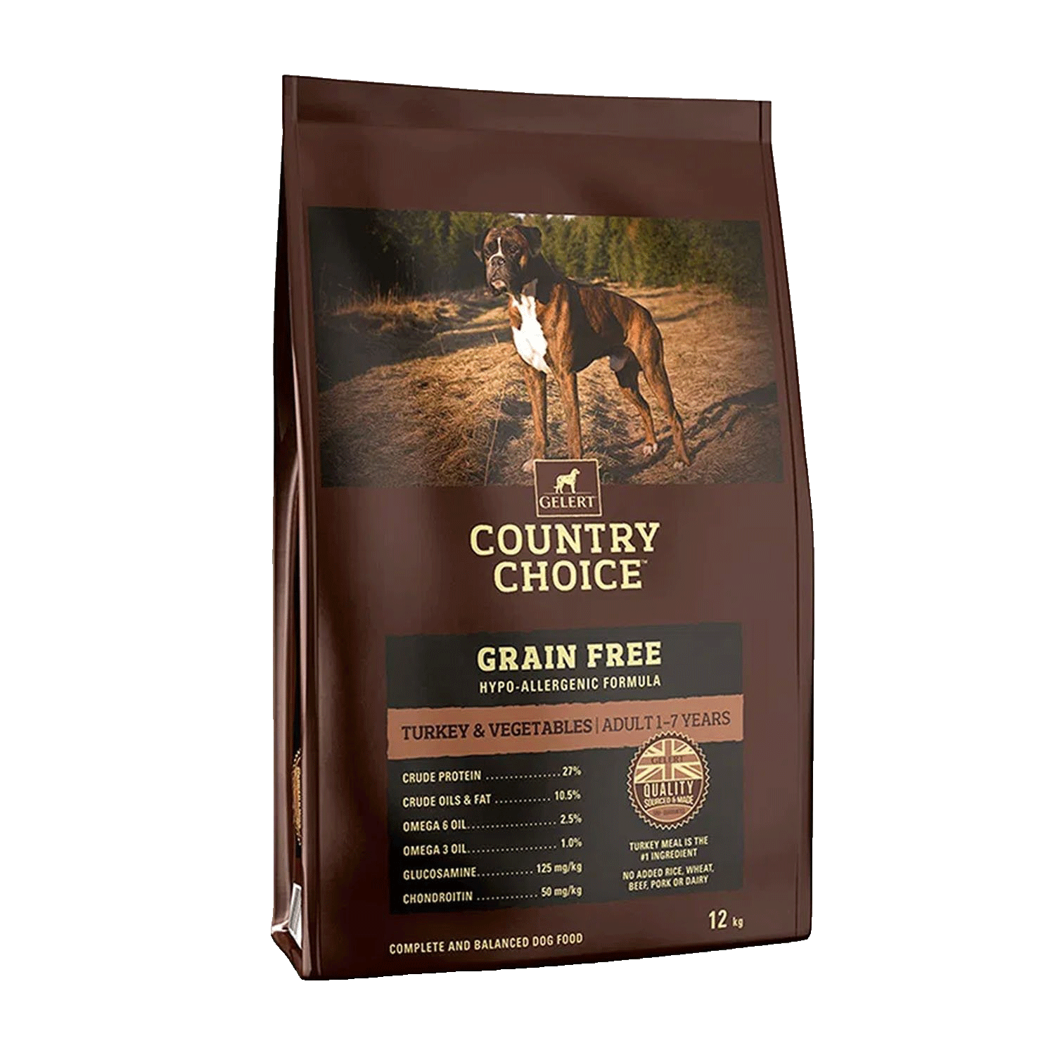 Gelert Country Choice Grain Free Turkey & Vegetables – 12kg Dry Dog Food