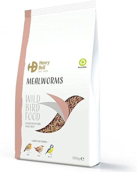 Henry Bell Dried Mealworms Wild Bird Food 500g