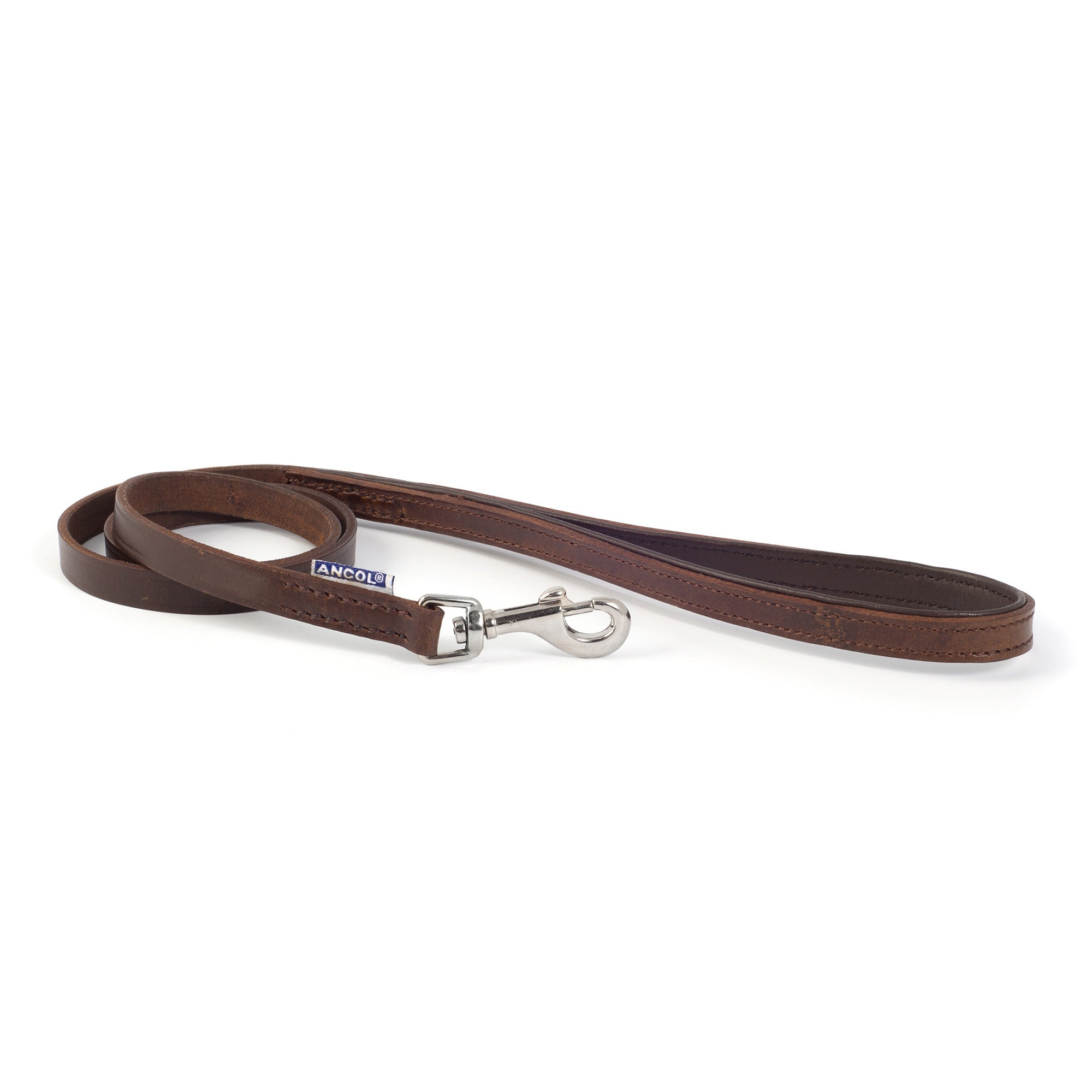 Ancol Heritage Vintage chestnut leather dog lead with a trigger hook