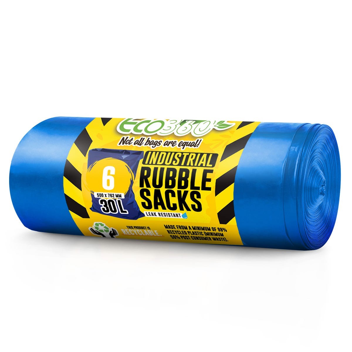 Ecobag Heavy Duty Rubble Sacks – Pack of 6, Blue