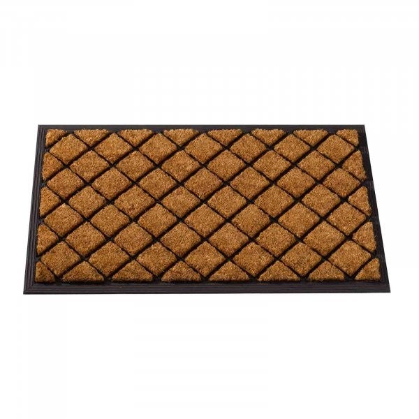 Smart Garden Diamond Multi-Mat – 45 x 75cm Coir & Rubber Scraper Doormat