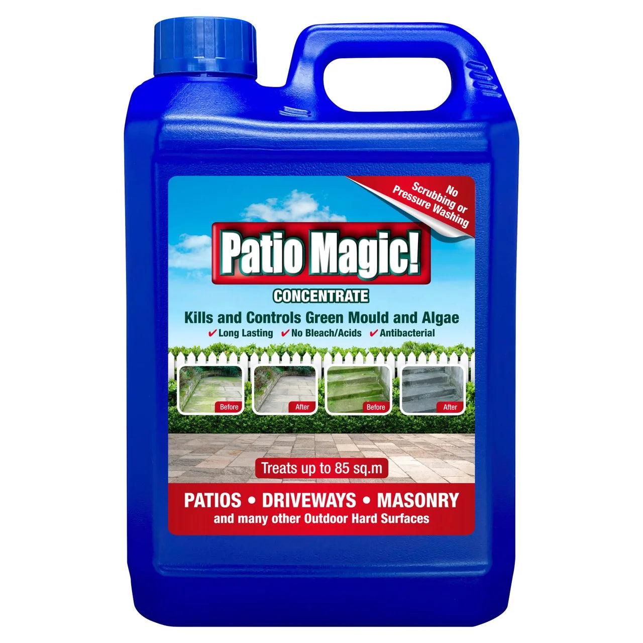 Patio Magic 2.5L (Concentrated Mould, Algae & Lichen Remover for Patios & Hard Surfaces)