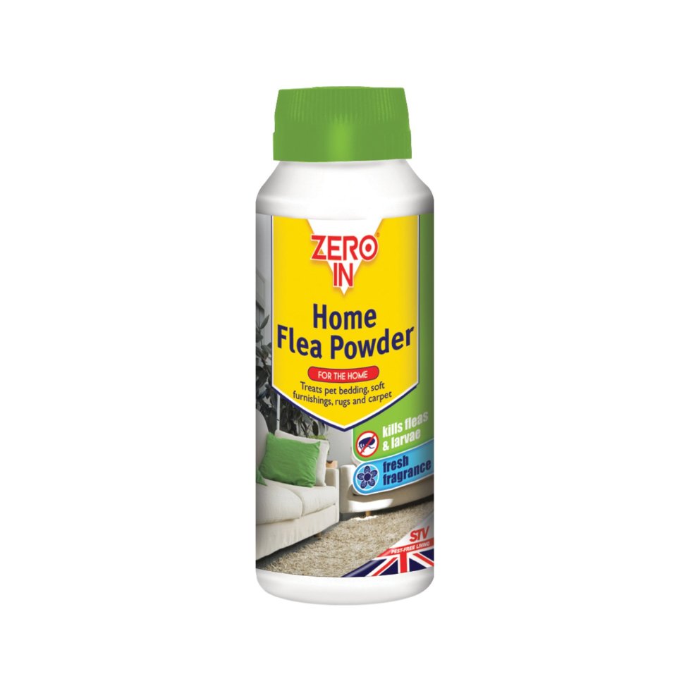 STV Zero In Household Flea Powder – 300g Puffer Pack for Carpets & Pet Bedding