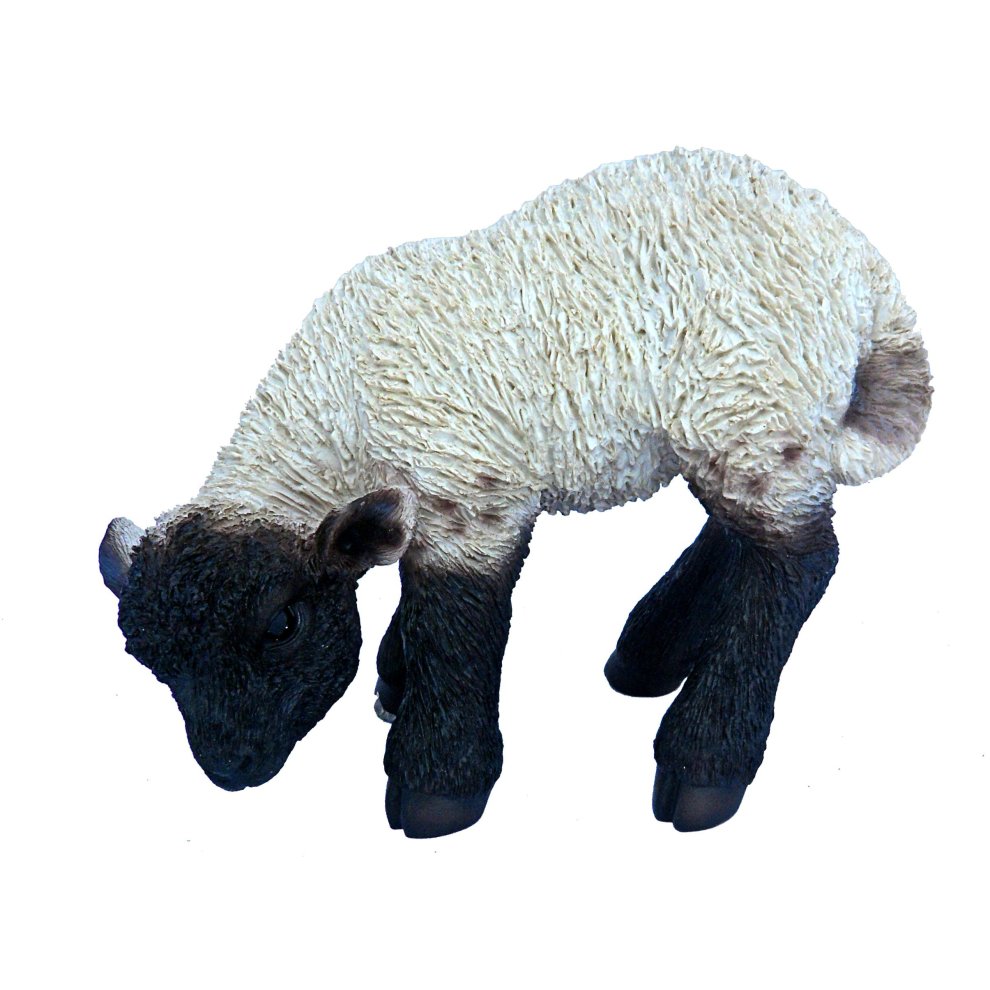 Vivid Arts Real Life Black & White Lamb – Size D Garden Ornament