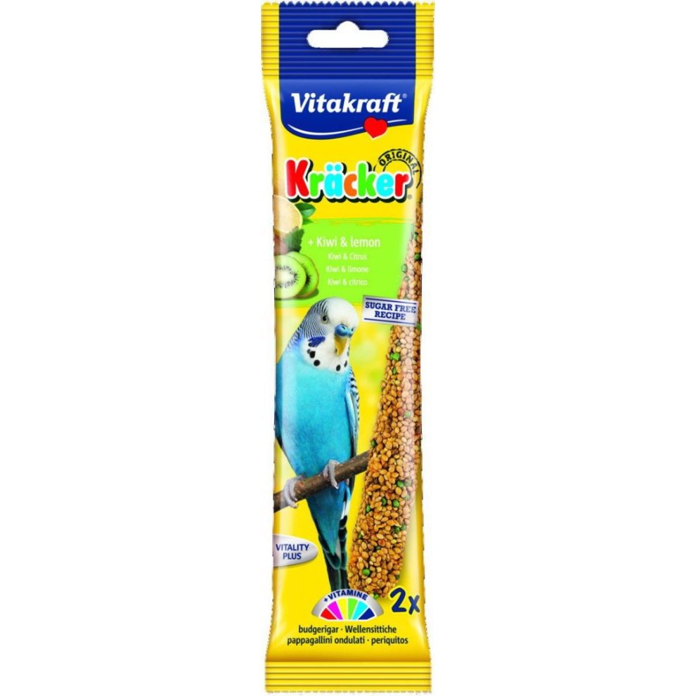 Vitakraft Kracker Budgie Sticks – Kiwi & Citrus, 2 Pack Bird Treats