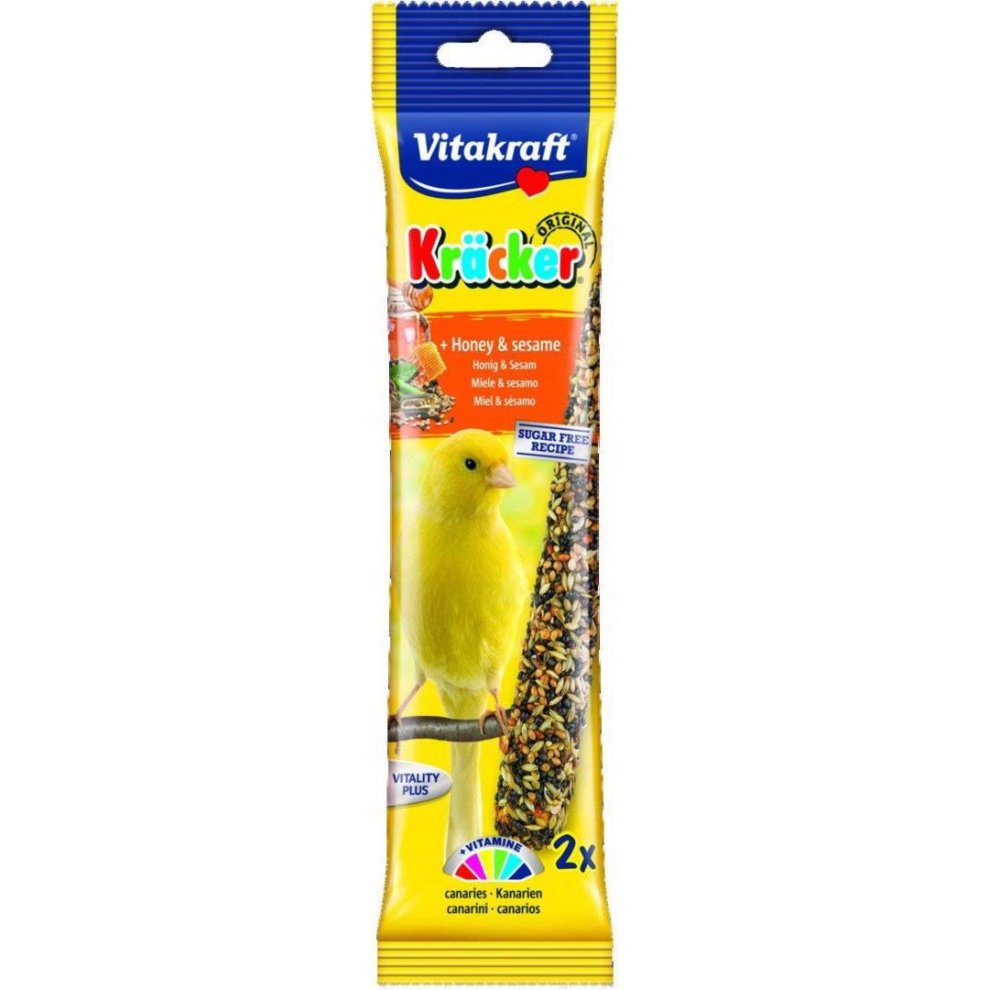 Vitakraft Kracker Canary Sticks – Honey & Sesame, 2 Pack Bird Treats