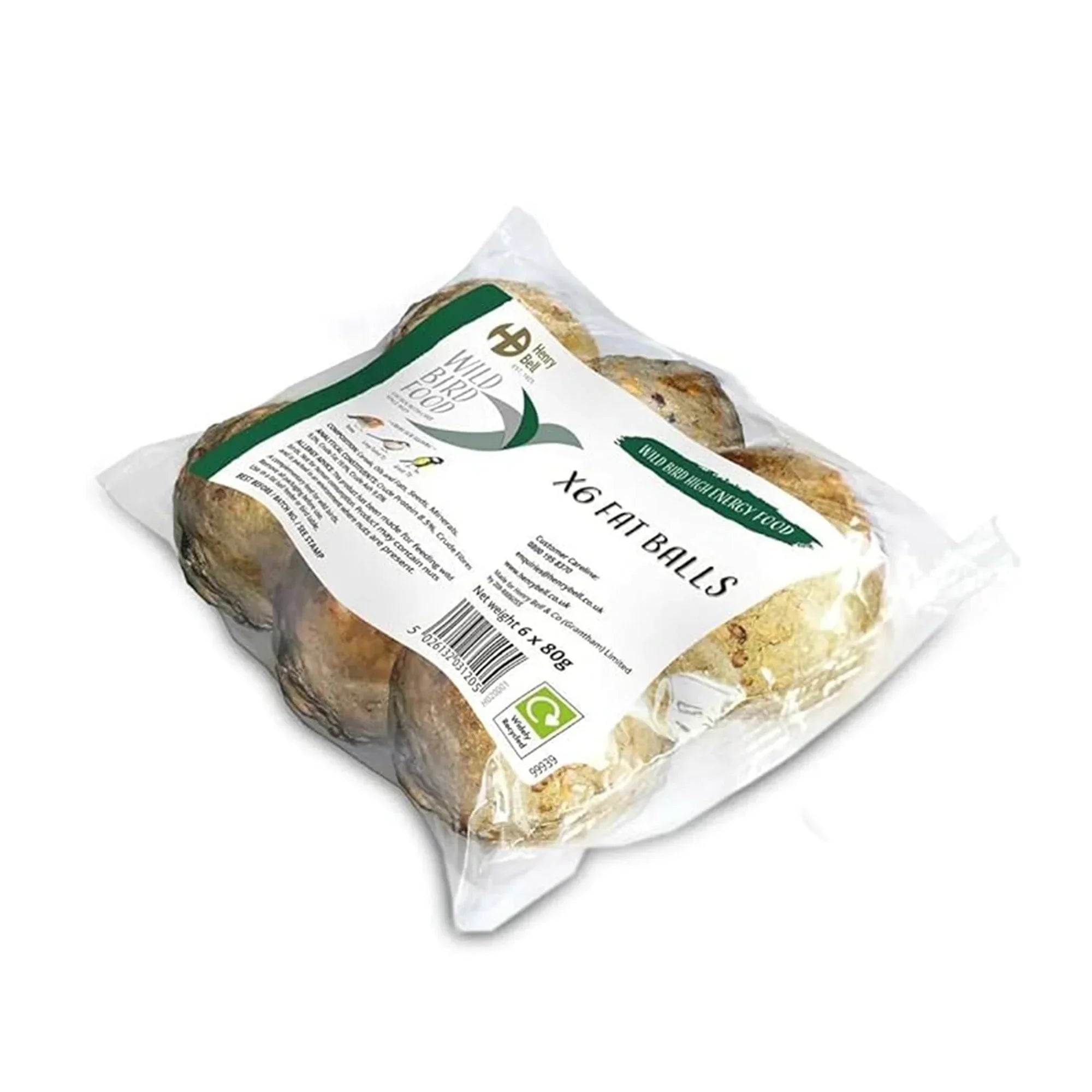 Henry Bell Fat Balls x 6 for wild garden birds