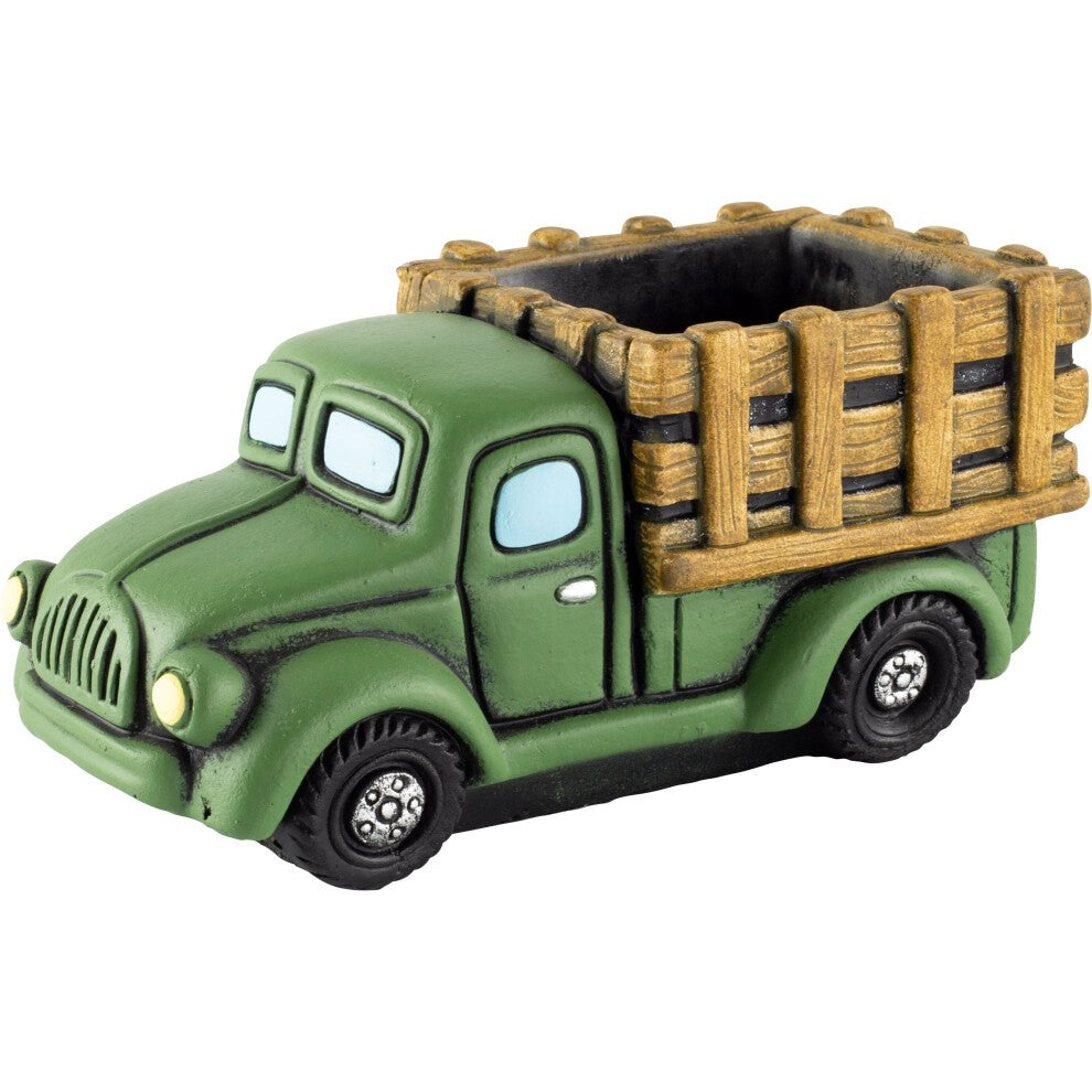 Fargro Cement Planter – Vintage Truck, Green Novelty Plant Pot
