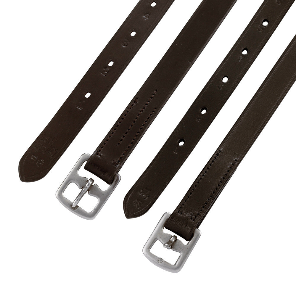 Hy Equestrian Stirrup Leathers – Brown, 48", Pre-Stitched Pair