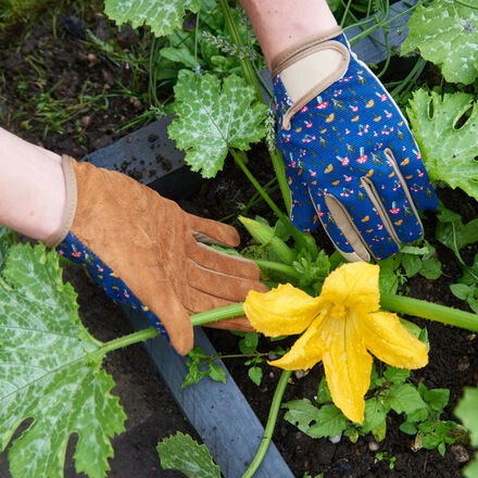 Smart Garden Smart Gardeners Mushrooms Gloves – Medium (8), Leather Reinforced