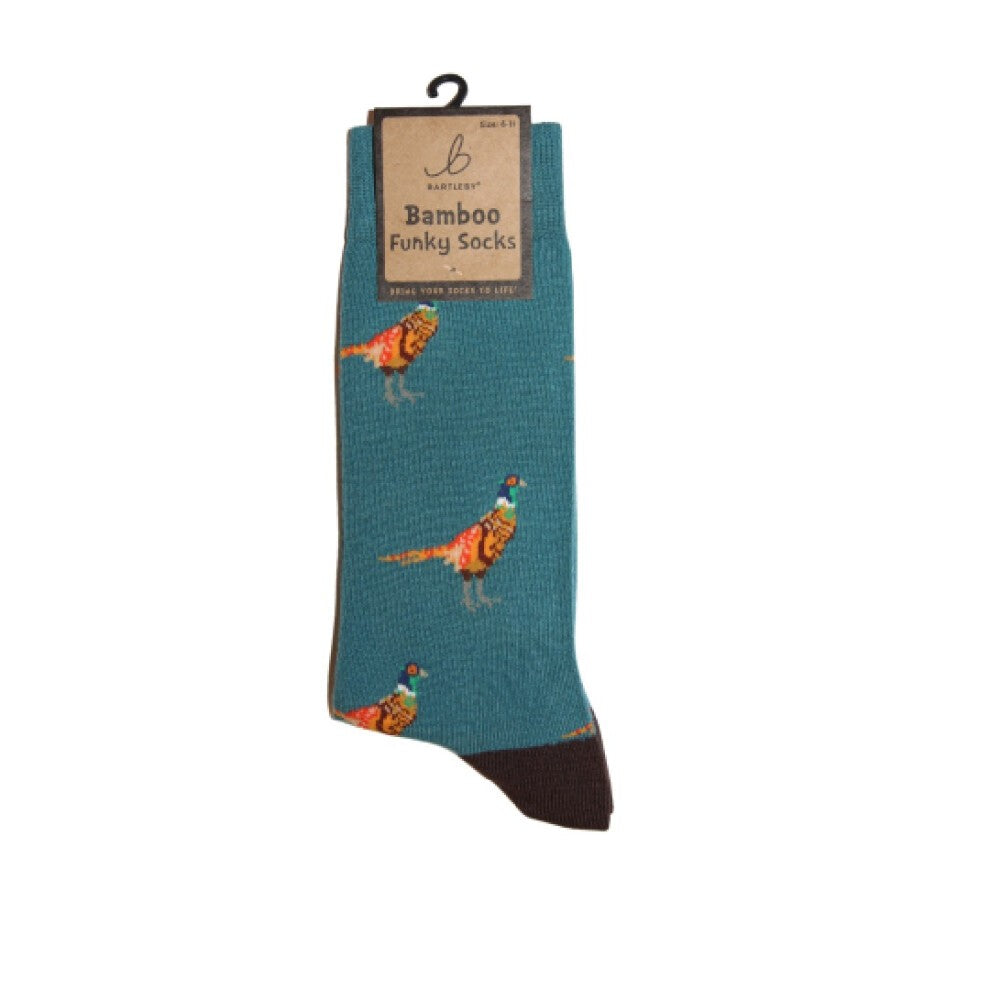 Bartleby Funky Bamboo Socks – Golden Pheasant, Mens Size 6-11
