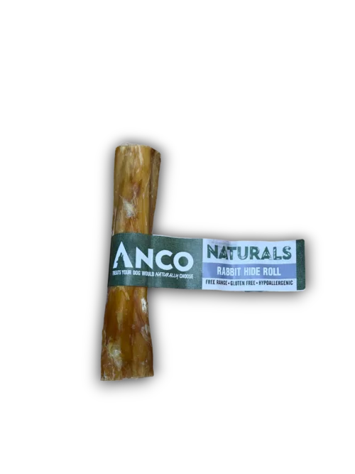 Anco Rabbit Hide Rolls Natural Dog Chew
