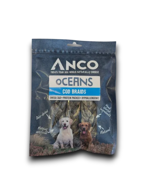 Anco Oceans Cod Braids 100g Natural Dog Treat