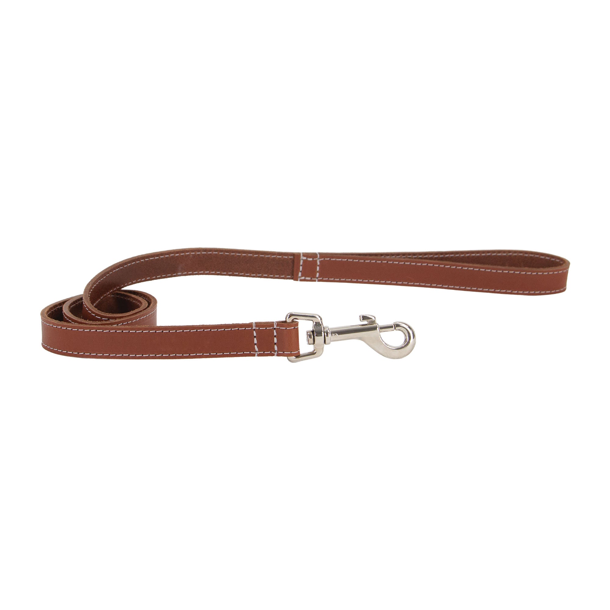Ancol Heritage tan bridle leather dog lead with a trigger hook