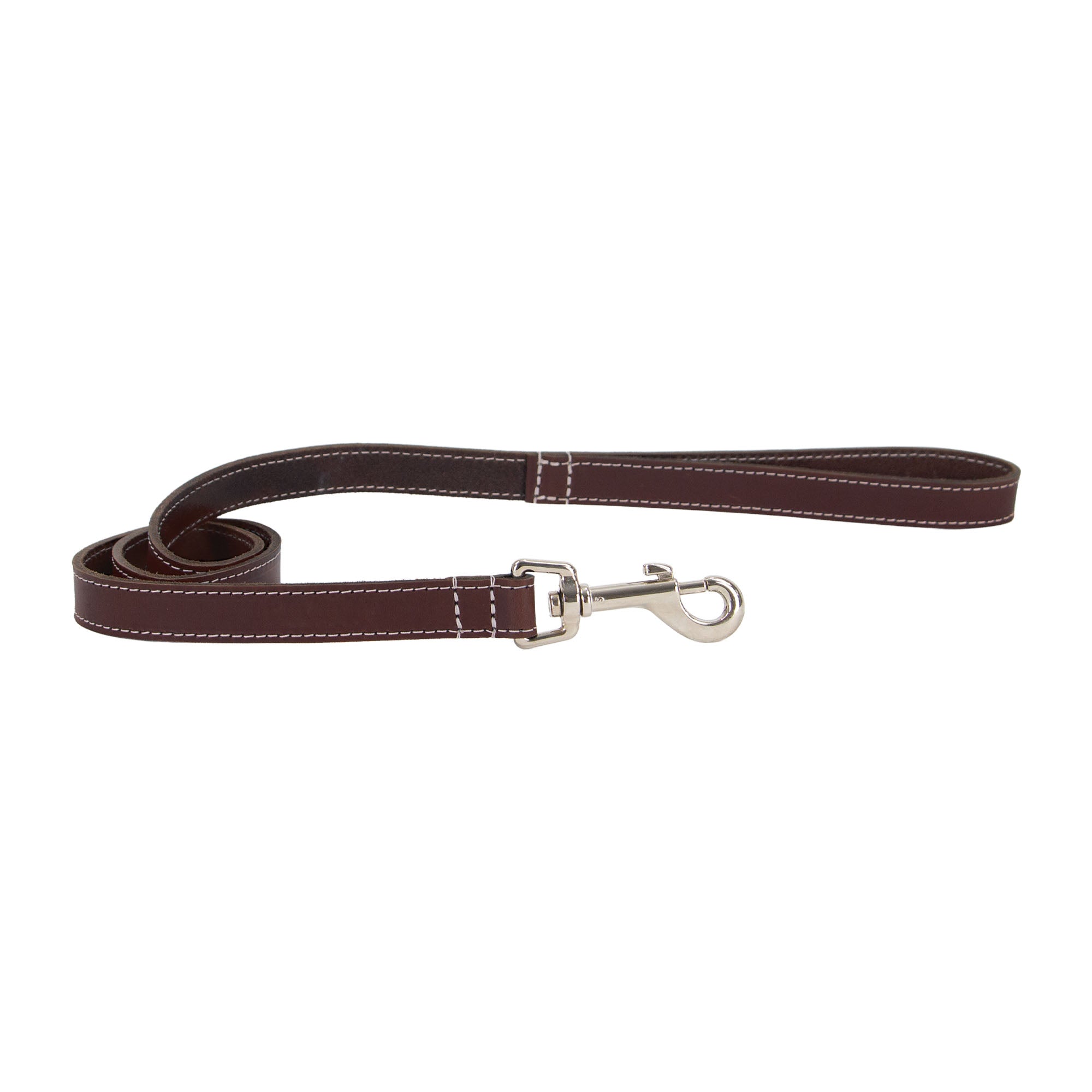 Ancol Heritage oxblood bridle leather dog lead with a trigger hook