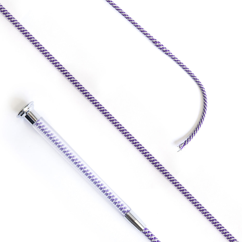 KM Elite Cush Grip Schooling Whip – 110cm, Purple Cushion-Grip Riding Whip
