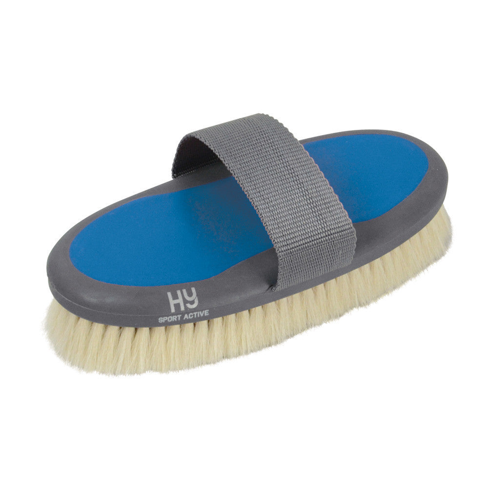 Hy Sport Active Goat Hair Body Brush – Aegean Green, 20 x 9.5cm Soft Brush