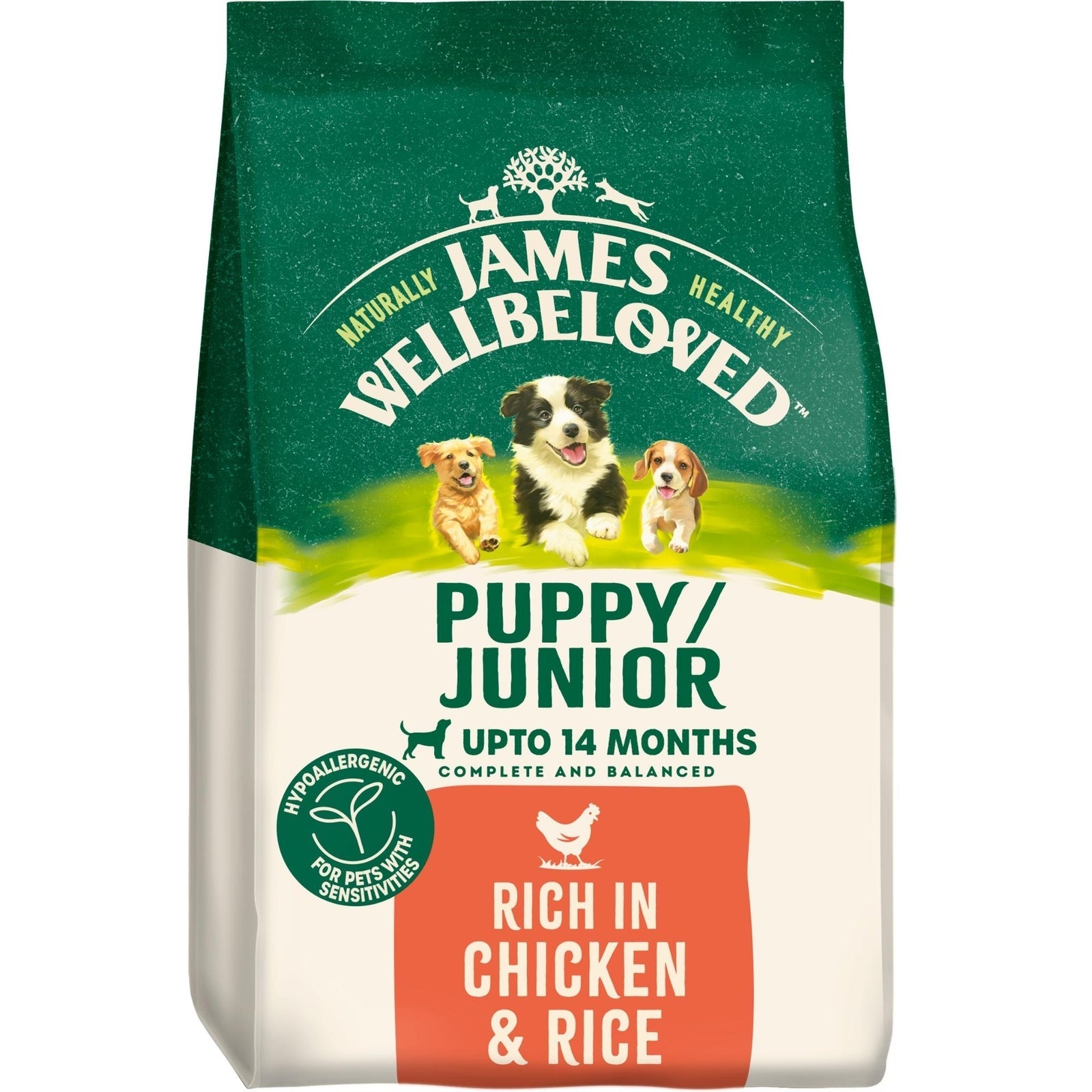 James Wellbeloved Puppy Chicken & Rice – 2kg Hypoallergenic Dry Dog Food
