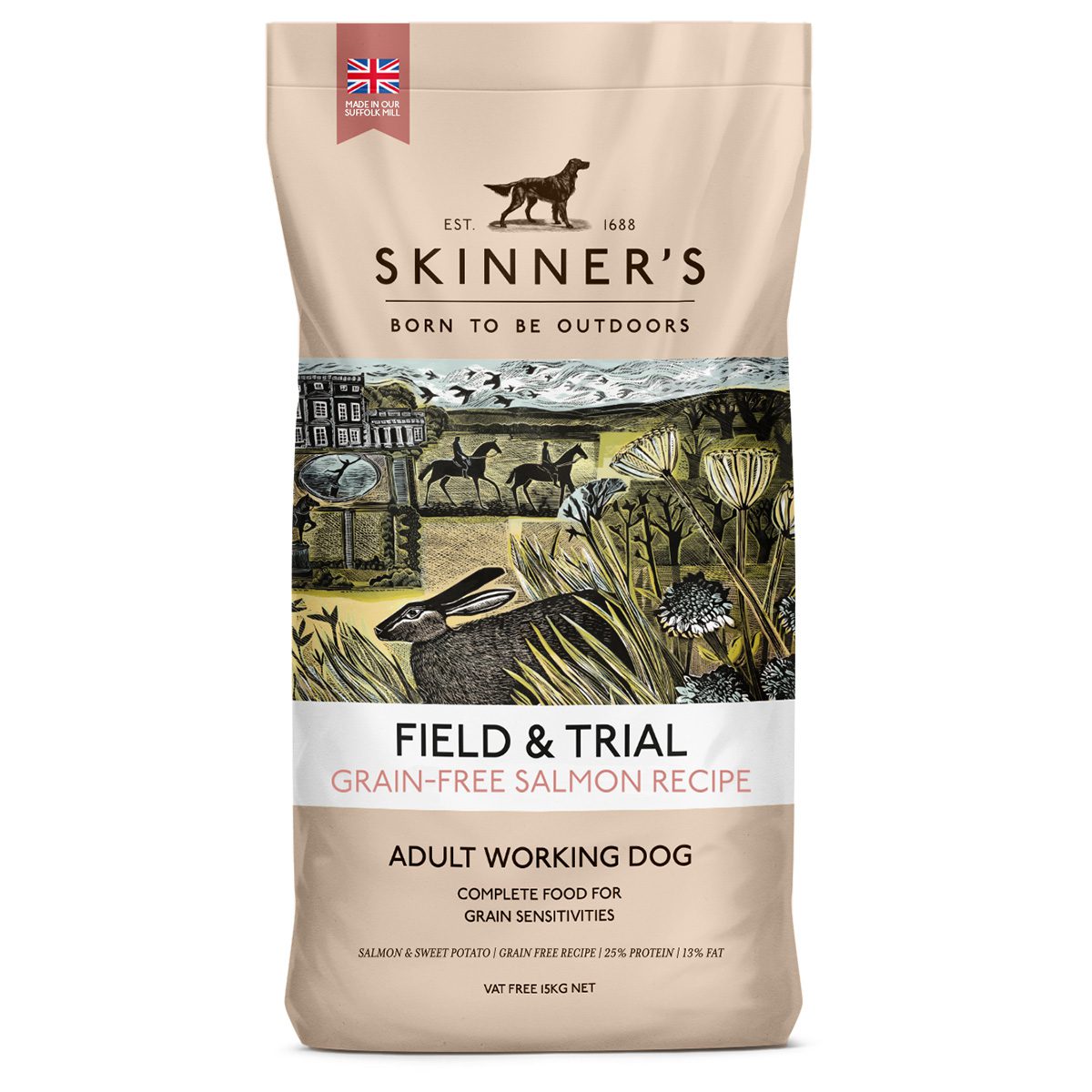 Skinner's Field & Trial Grain Free Salmon & Potato – 2.5kg Dry Dog Food