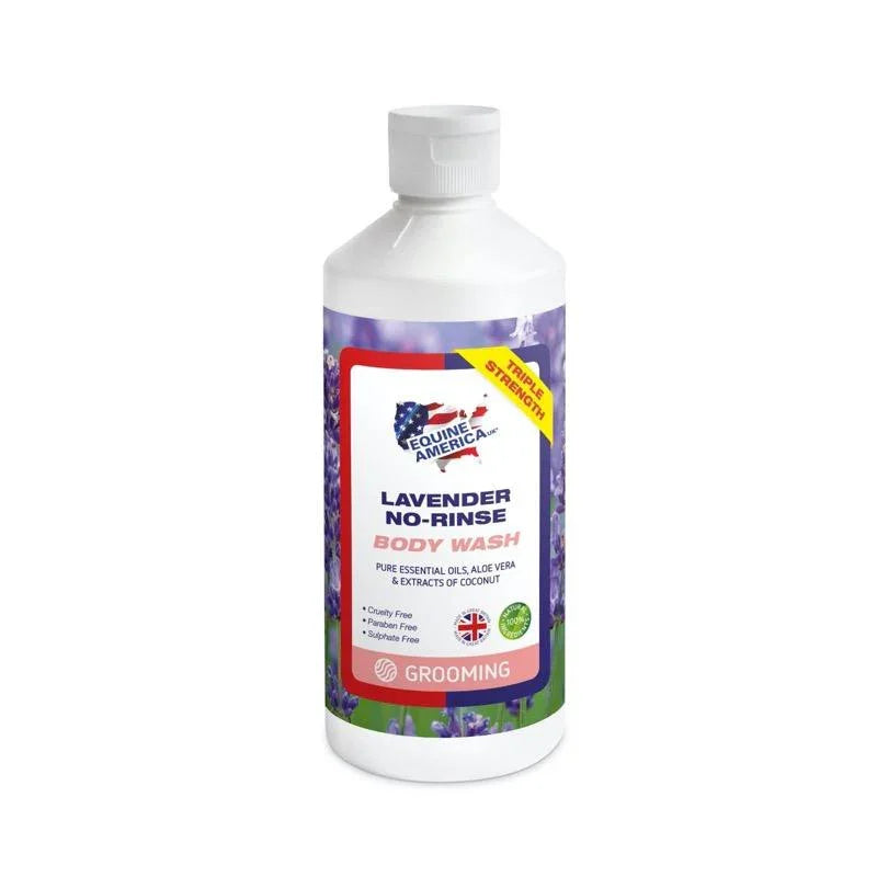 Equine America Lavender No-Rinse Body Wash | Gentle Natural Coat Care | 500 ml