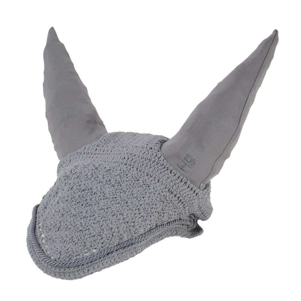 Hy Sport Active Fly Veil – Pencil Point Grey, Cob/Full Crochet Ear Bonnet