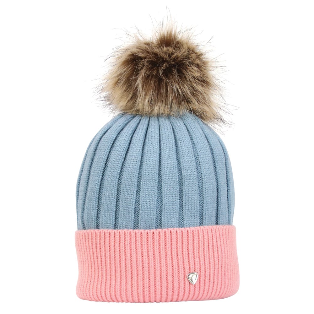 HY Equestrian Synergy Luxury Bobble Hat Grape Riviera Winter Hat