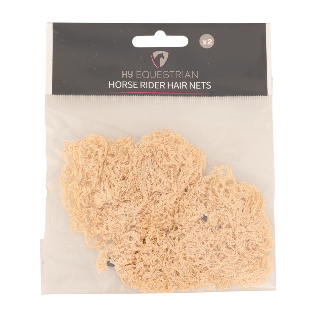Hy Equestrian Blonde Hair Net Standard Weight Elastic Hair Net for Professional Use