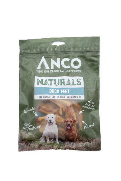 Anco Naturals Duck Feet Dog Treats 100g – Air-Dried, Glucosamine-Rich Chews