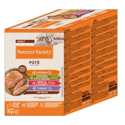 Natures Variety Original Pate Adult Cat Multipack 12 x 70g