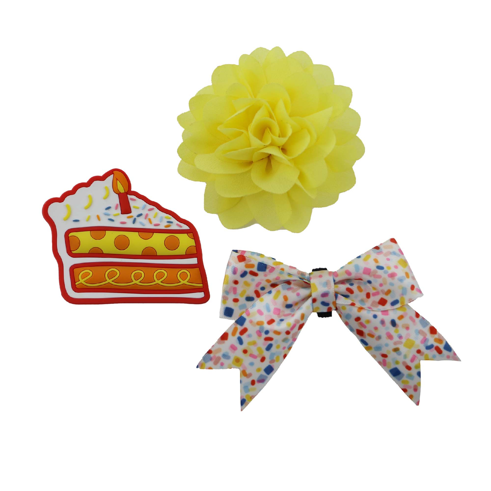 Ancol Pawty Time Sprinkle Cake Accessory Set – Dog Collar Party Decorations