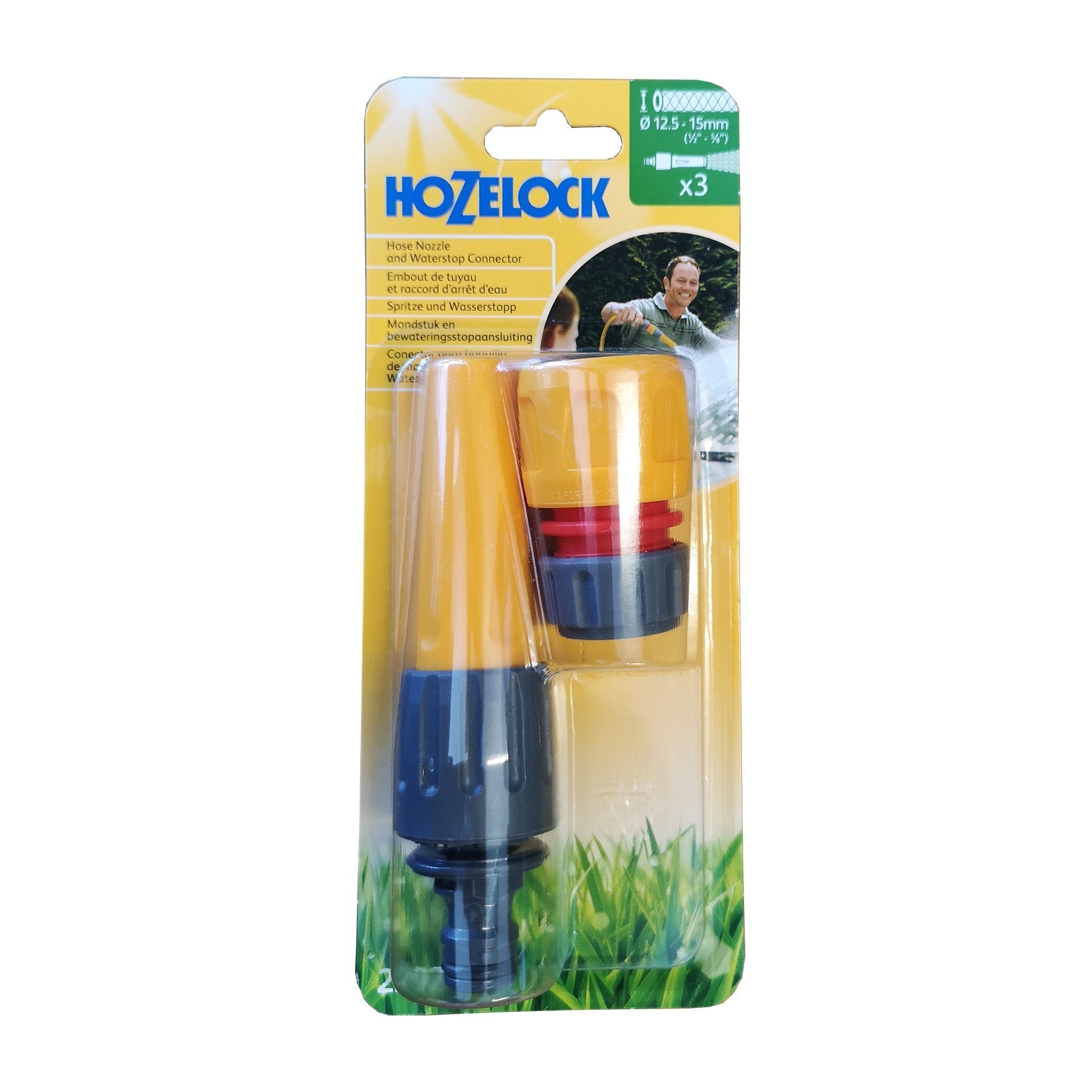 Hozelock 2292 Hose Nozzle & 2185 Waterstop Connector Set