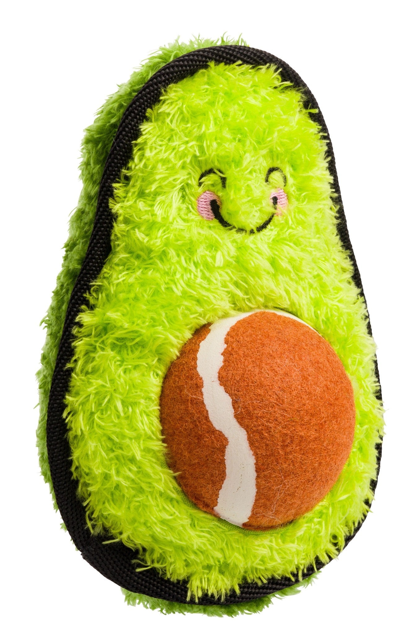 House of Paws Avocado Dog Toy – Plush Squeaky Toy with Tennis Ball