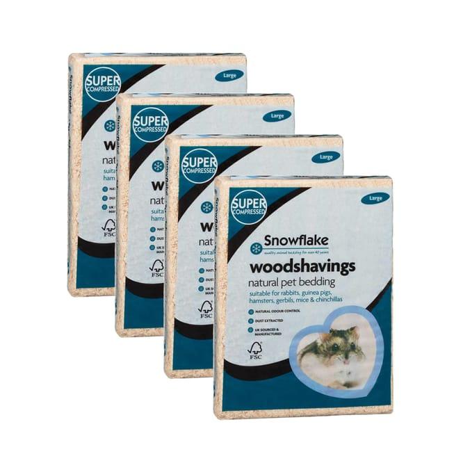 SNOWFLAKE Large Pet Shavings – 4 x 3.5kg