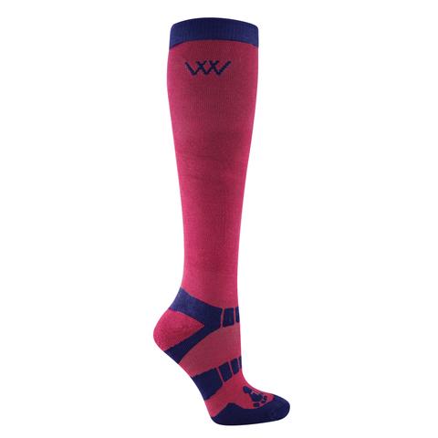 Woof Wear Winter Riding Sock – Black/Grey, Large (UK 9–12), 2 Pack Wool Blend