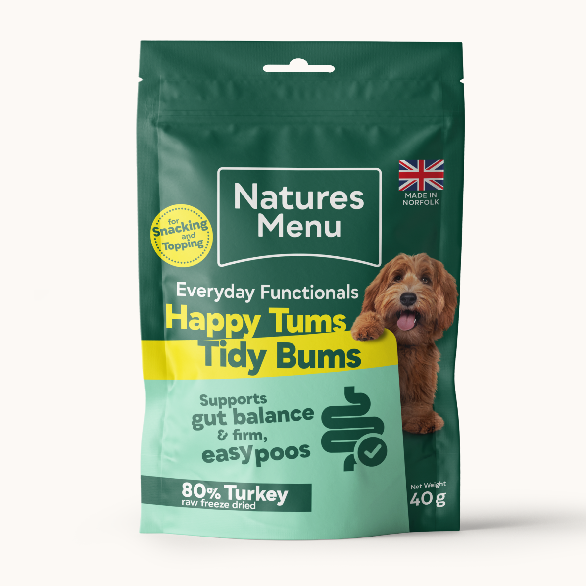 Natures Menu Freeze-Dried Functionals Digestive dog treats 40g pack