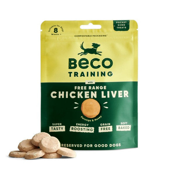 BECO FREE RANGE CHICKEN LIVER DOG TRAINING TREATS 60G