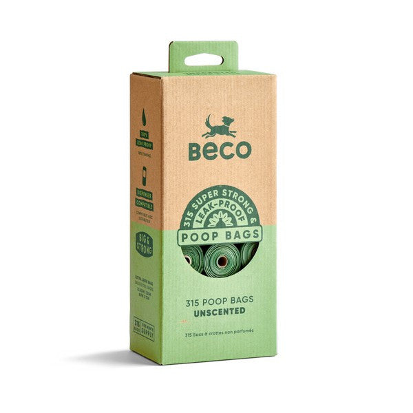 BECO POOP BAGS SCENTED WITH HANDLES X 315 BAGS ON ROLLS