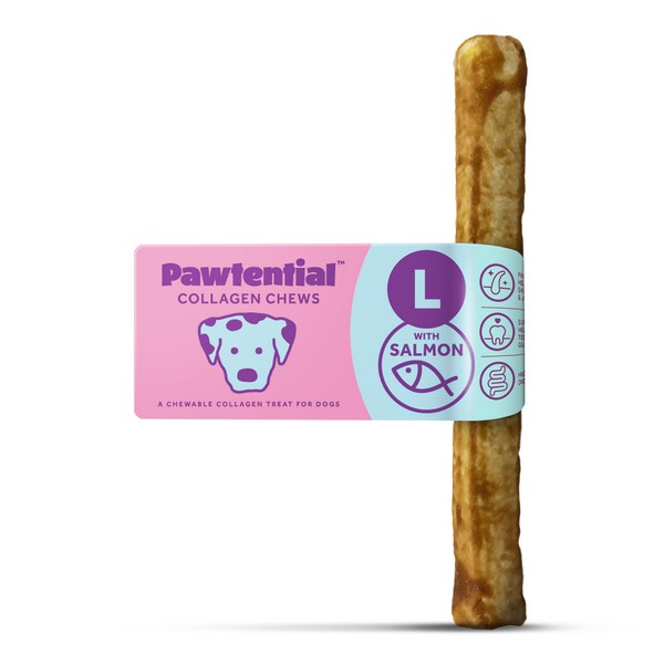 Pawtential Collagen Chew – Large, Salmon Flavour, 110g