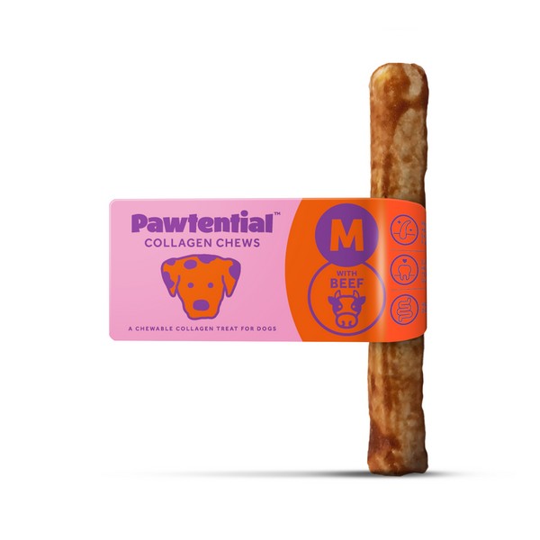 Pawtential Collagen Chew – Medium, Beef Flavour, 70g