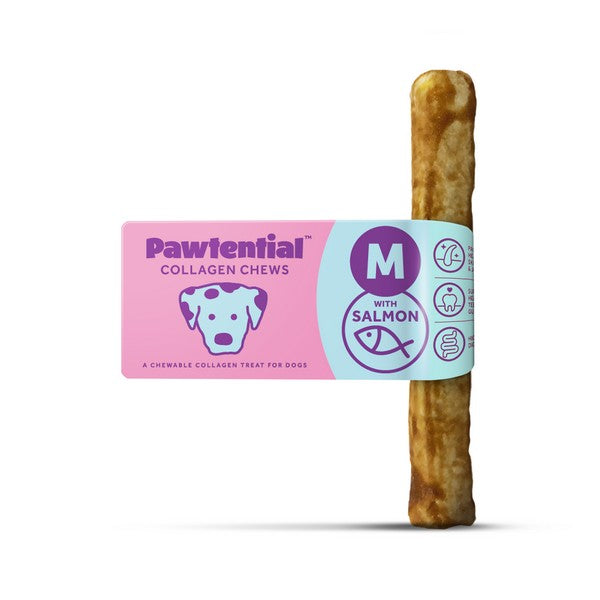 Pawtential Collagen Chew – Medium, Salmon Flavour, 70g