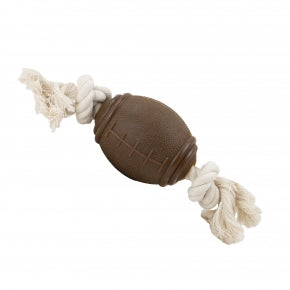 Ancol Tough Coffee Grounds Ropey Rugby Tugger - Animall