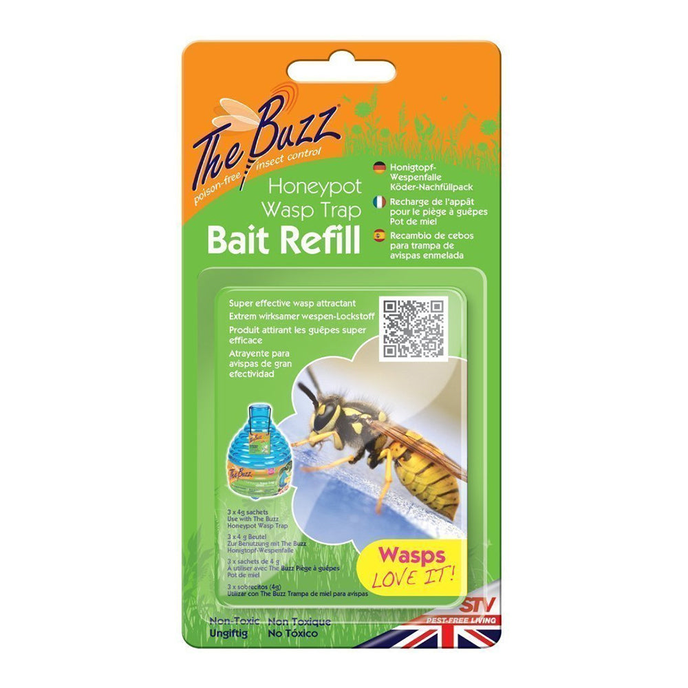 STV Zero In Wasp Trap Bait Refills – 3 x 4g Sachets for Honeypot Wasp Trap