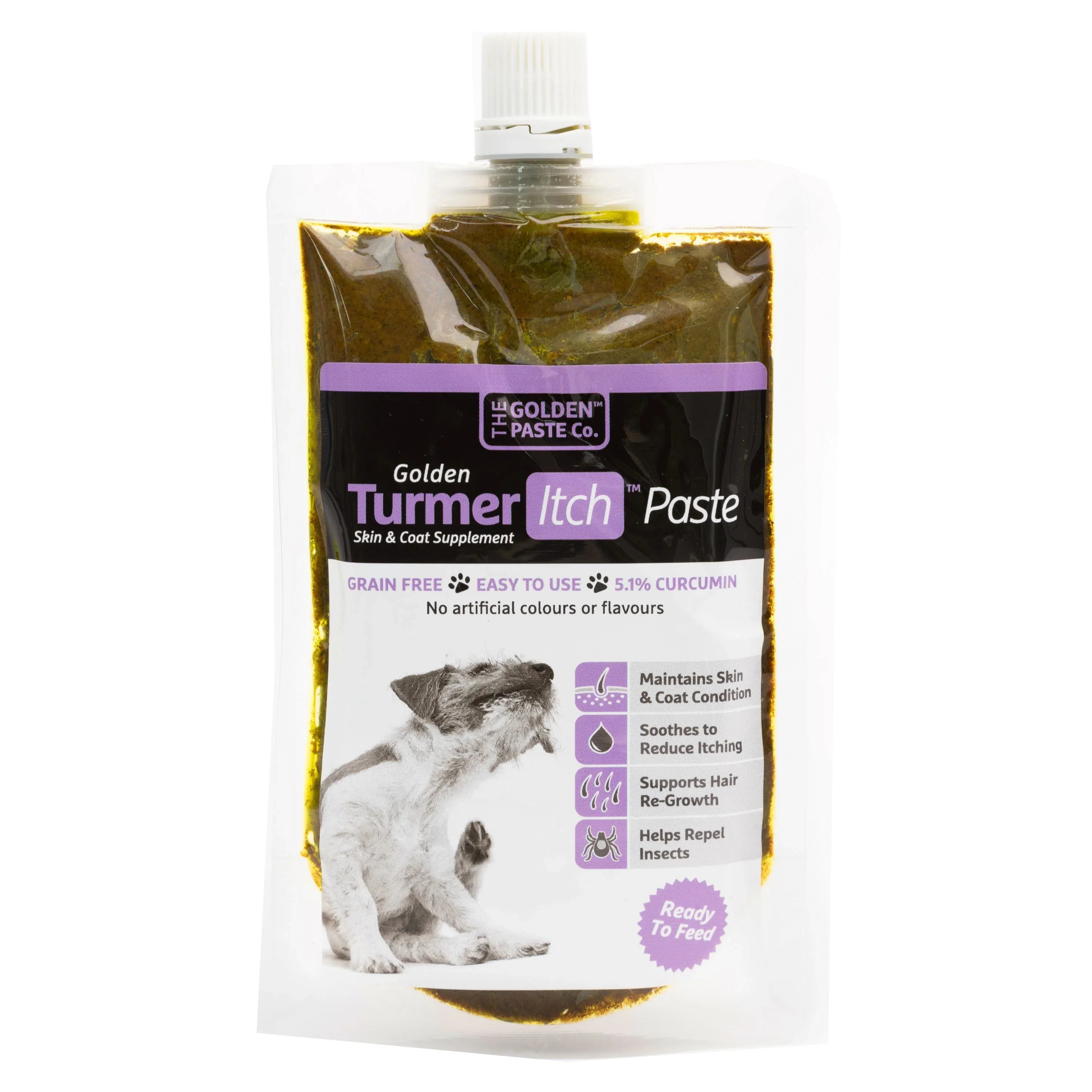 The Golden Paste Company TurmerItch Paste for Dogs & Cats 100g – Natural Itch Relief and Skin Support Supplement