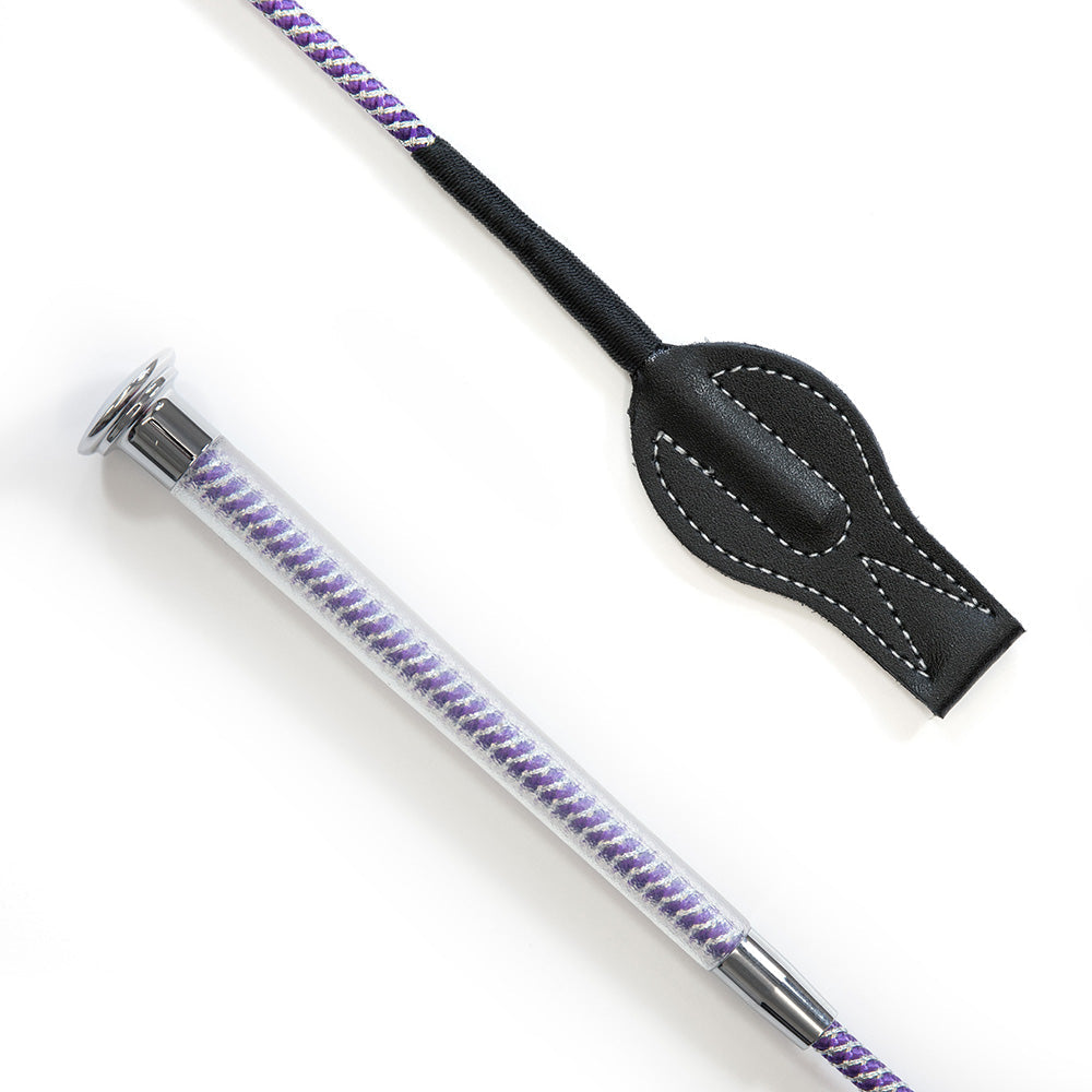 KM Elite Junior Cush Grip Whip – 60cm, Purple Riding Whip for Young Riders