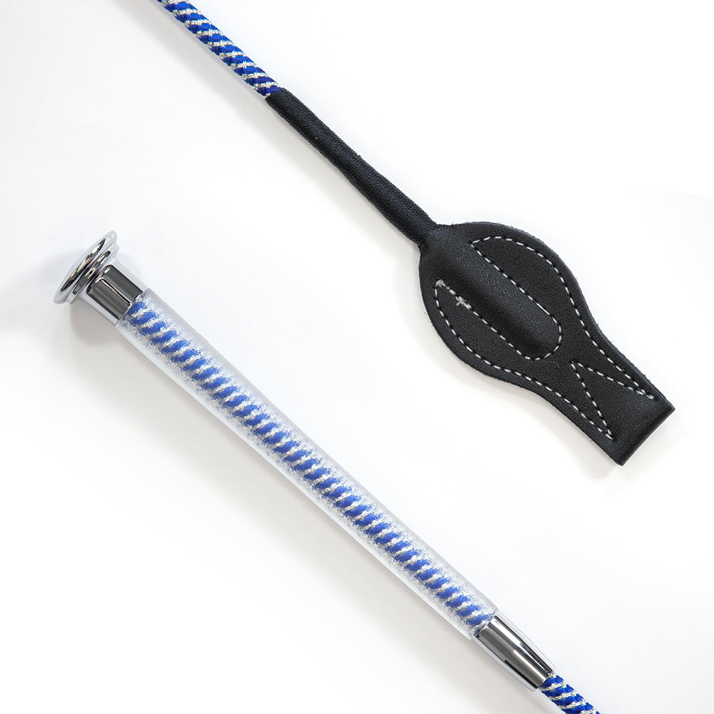 KM Elite Junior Cush Grip Whip – 60cm, Royal Blue Riding Whip for Young Riders