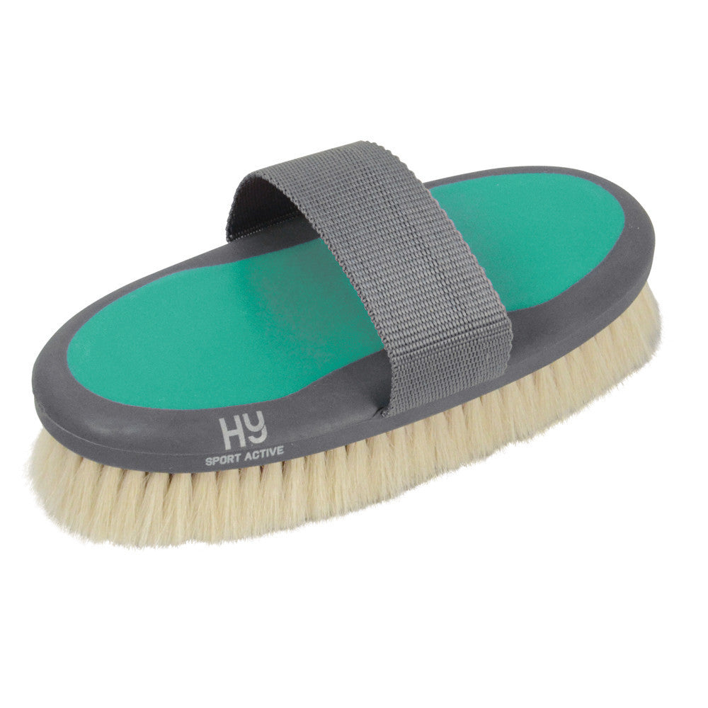 Hy Sport Active Goat Hair Body Brush – Spearmint Green, 20 x 9.5cm Soft Brush