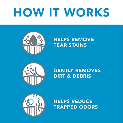 TropiClean OxyMed Tear Stain Remover – 236ml Tearless Facial Cleanser for Pets